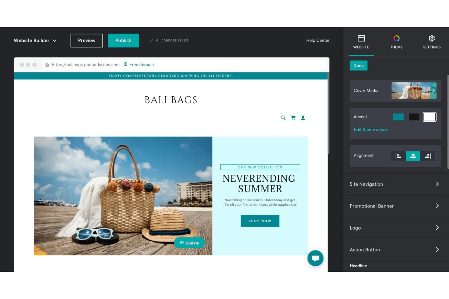 Luxury Bags Website Template - 3dcart