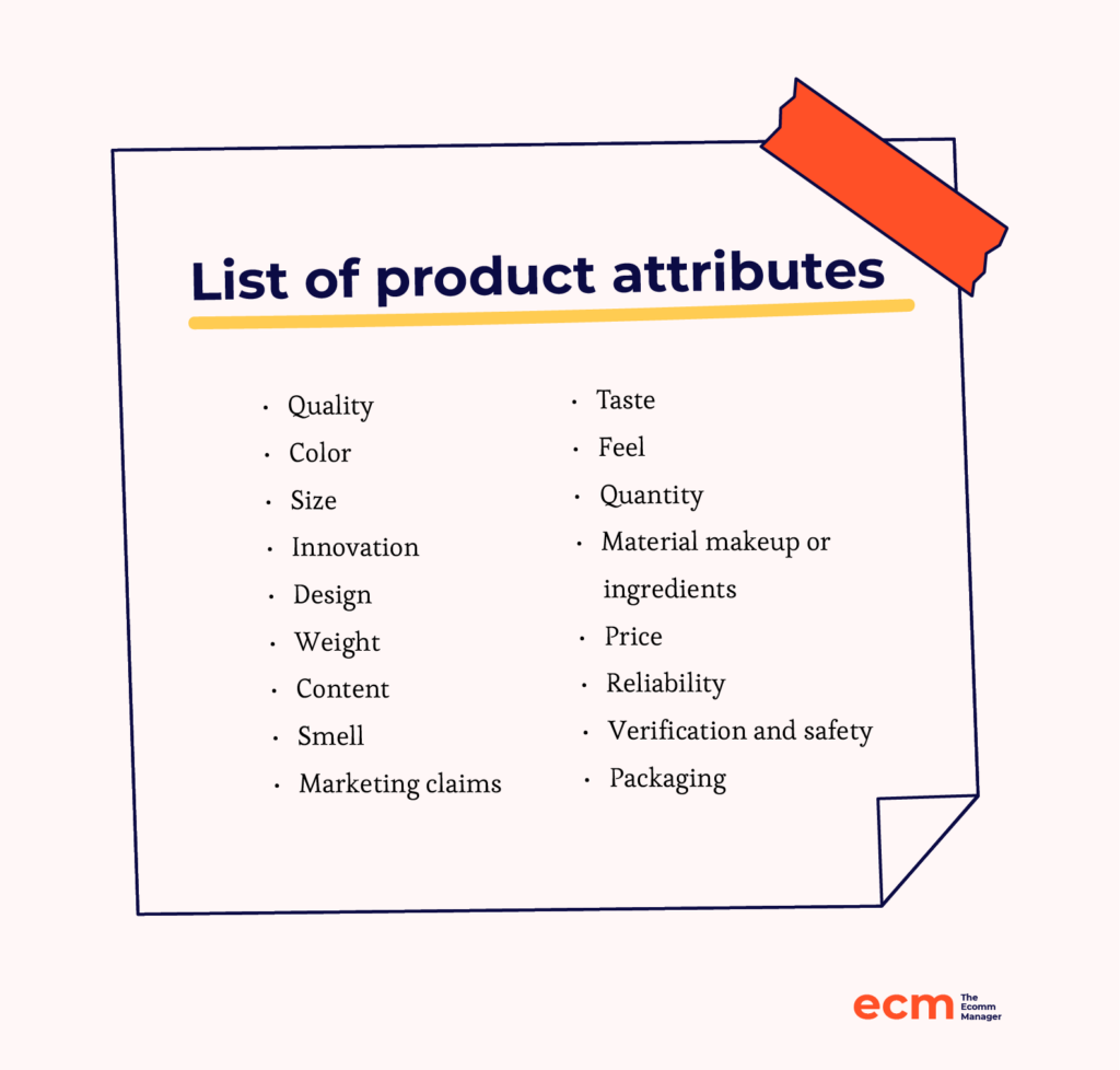 17 Product Attribute Examples & Types For Ecommerce - The Ecomm Manager