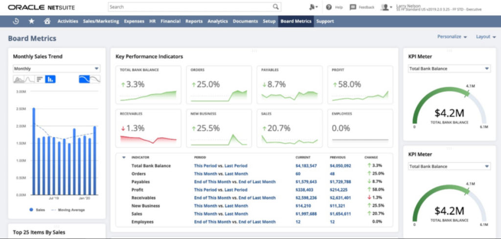 NetSuite screenshot - 10 Best Warehouse Management Software In 2023